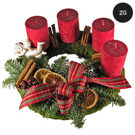 Buket.hr - Crveni adventski vijenac